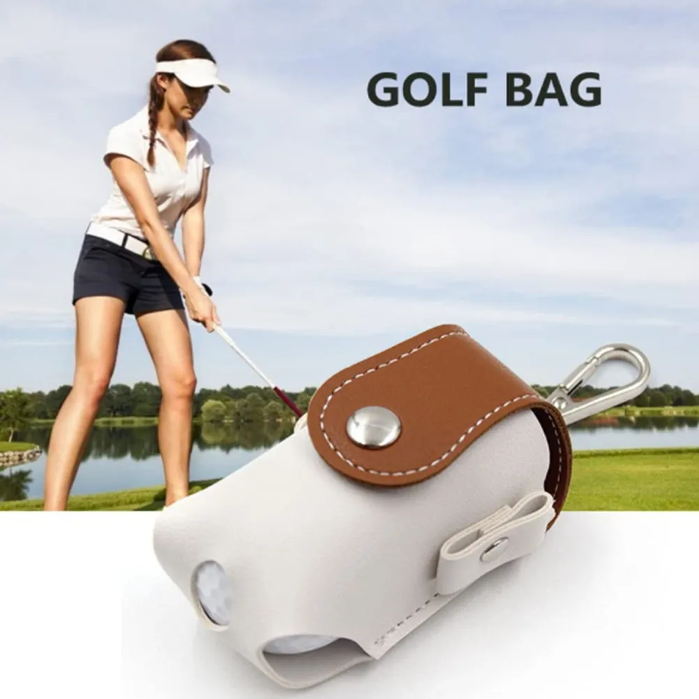 

Golf Ball Pouch Sturdy Construction Portable Size Metal Clip Easy Carry for Daily Use Golfing Essential Accessory for Beginners