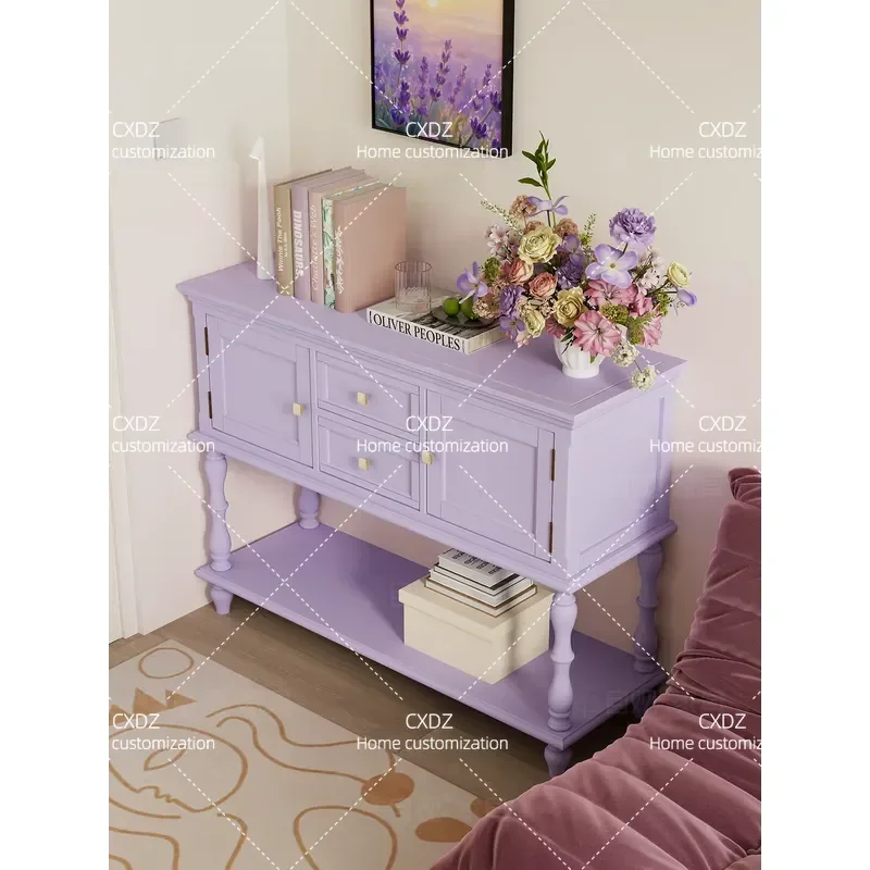 Modern Simple Solid Wood Entrance Table Long Foyer Corridor Console Household Home Facing Door Against The Wall Platform