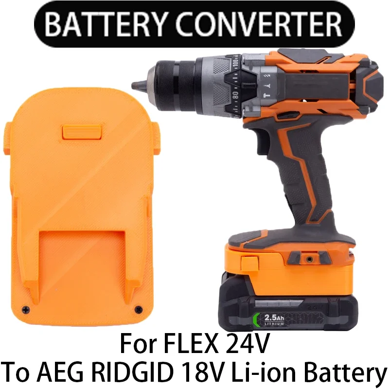 

Battery adapter AEG RIDGID 18V LI-ion tool convert To for FLEX 24V Li-ion battery adapter power tool accessories FX0221-1