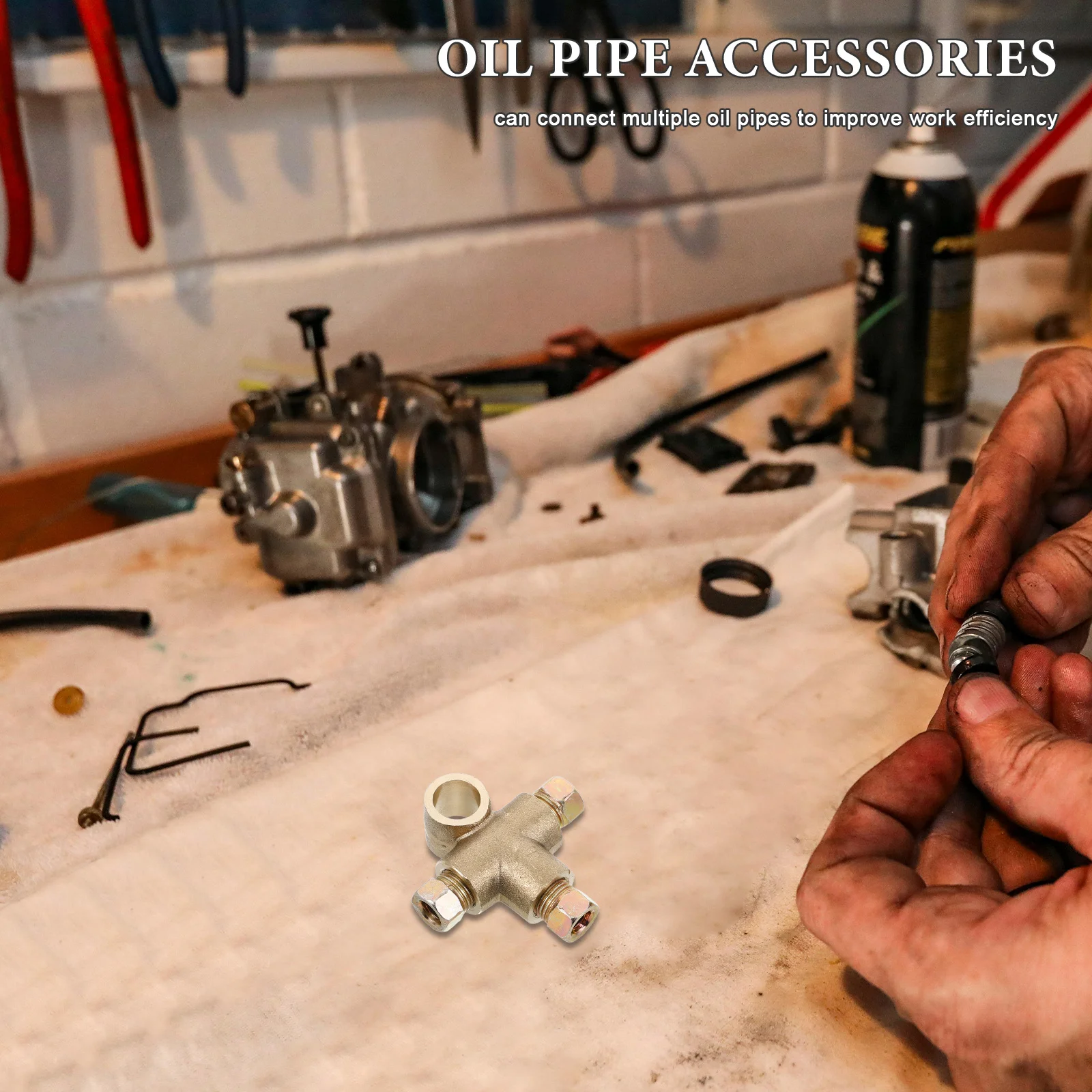 

Durable M10 Brass Fitting Quick Disconnect for Fuel and Brake Lines Precision Machined Versatile Application Fuel Line Fitting