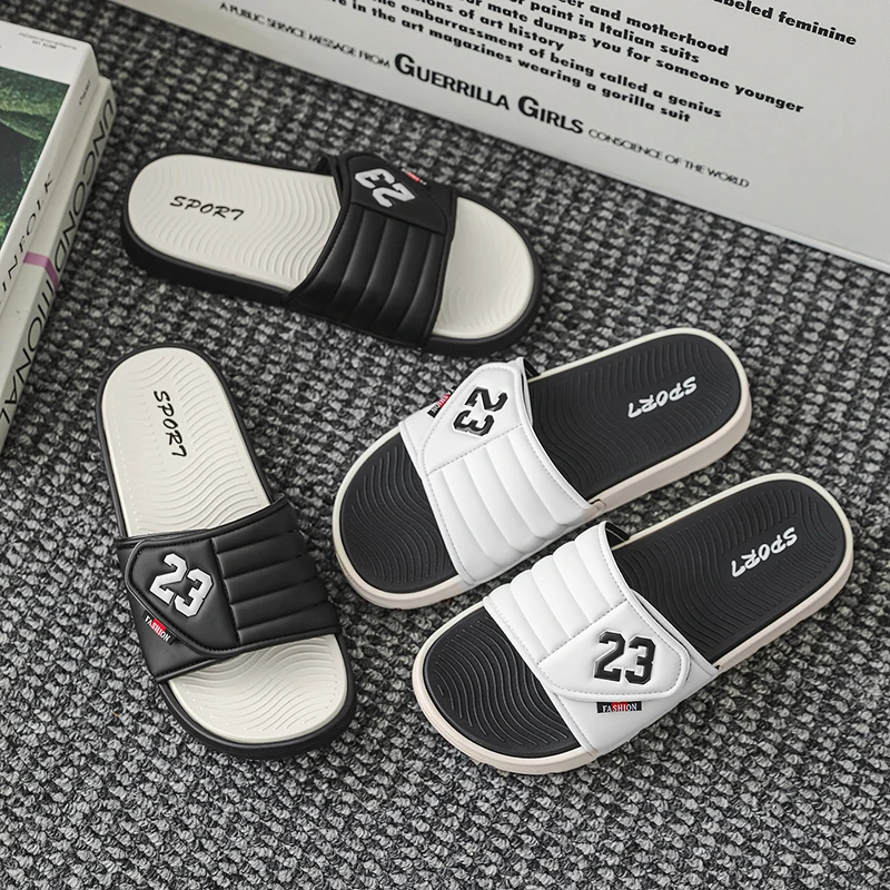 

Cold Bond Two-tone Latex One Band Slippers Premium Oversize Casual Summer Slides