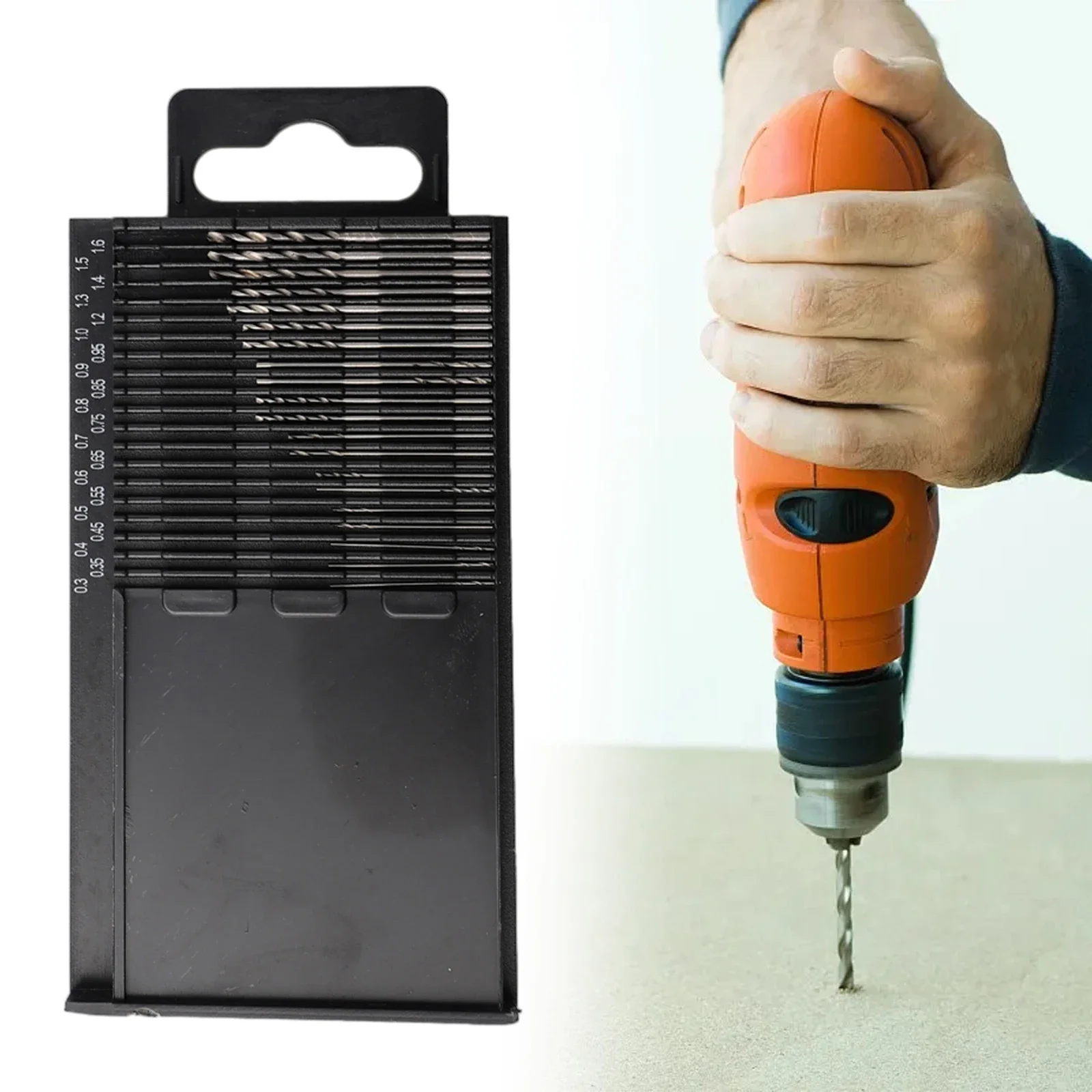 20 개/대 미니 HSS 나선형 드릴 비트 0.3mm-1.6mm 보석 시계 수리 모델에 대 한 휴대용 드릴 비트 공예 미니 드릴 비트 만들기