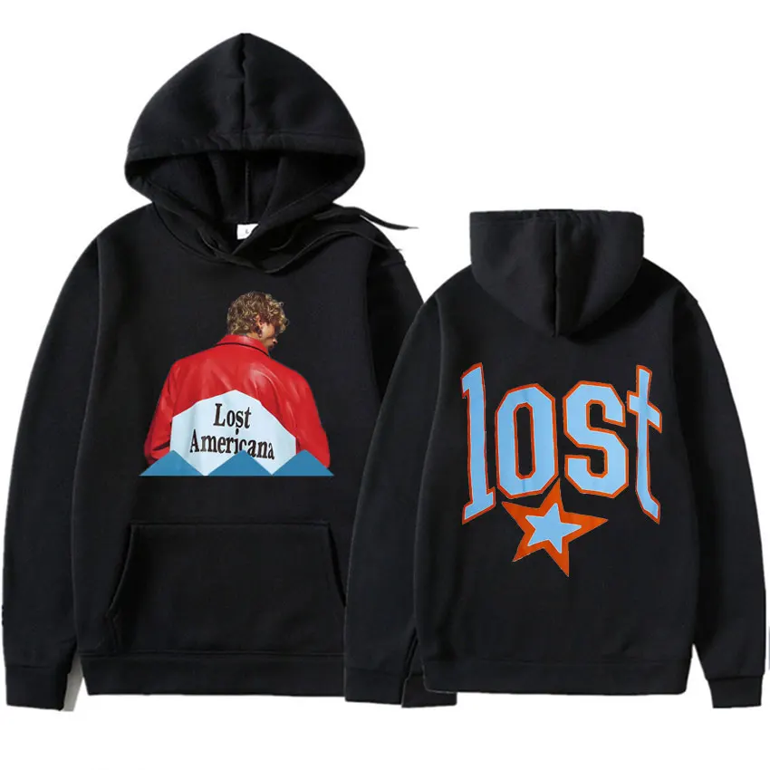 2025 ألبوم Lost Americana هوديس رشاش كيلي Mgk بلوزات الرجال المرأة عادية Harajuku طويلة الأكمام كنزة بمقاس كبير #1