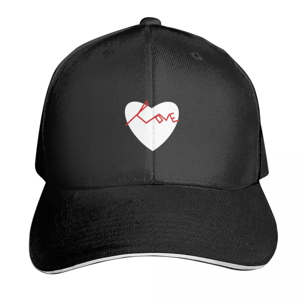 Love Valentine White Heart A Baseball Caps Hat