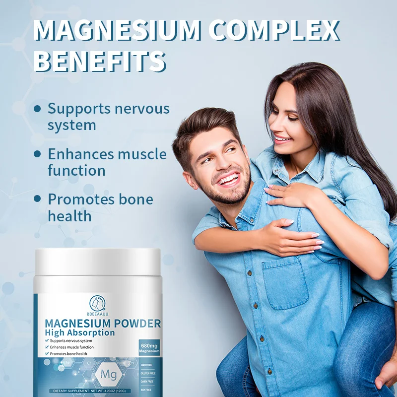 BBEEAAUU High Absorbs Magnesium Supplements for Stress,Digestion, Muscle,Nerve Function &Sleep Support Combining Mineral&Vitamin