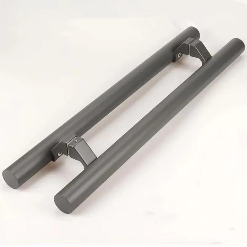 Black Thickened Square Stainless Steel Push Pull Handle, Framed & Glass Door Accessory