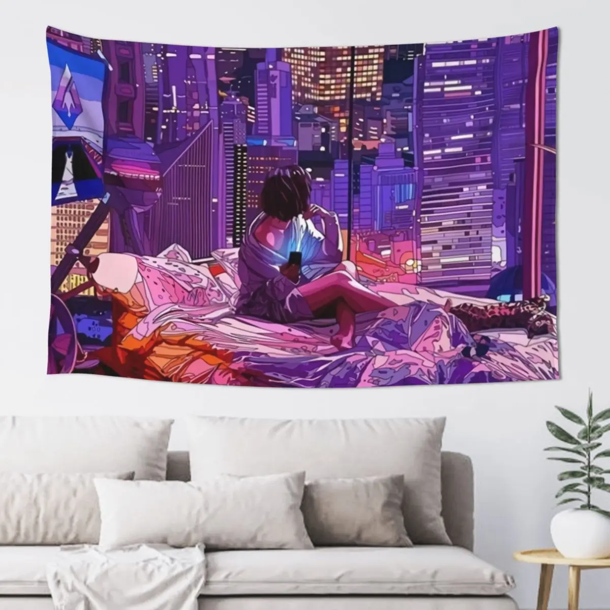 

Cyber chilhop pop Radio Tapestry Aesthetic Room Decors Bedroom Decorations Tapestry