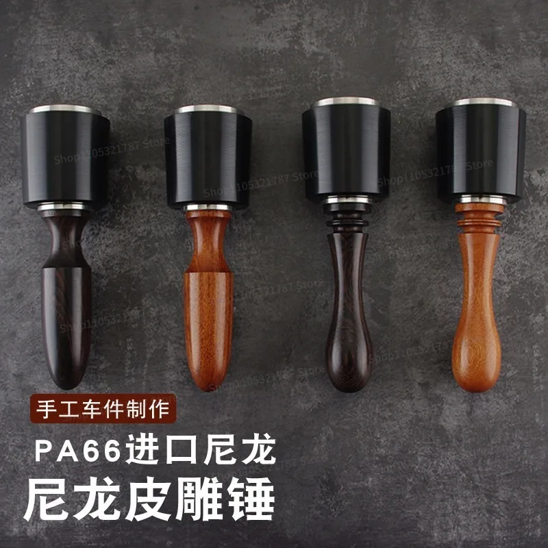 PA66 Handmade DIY Leather Goods, Leather Carving Tools, Wooden Handle Nylon Hammer