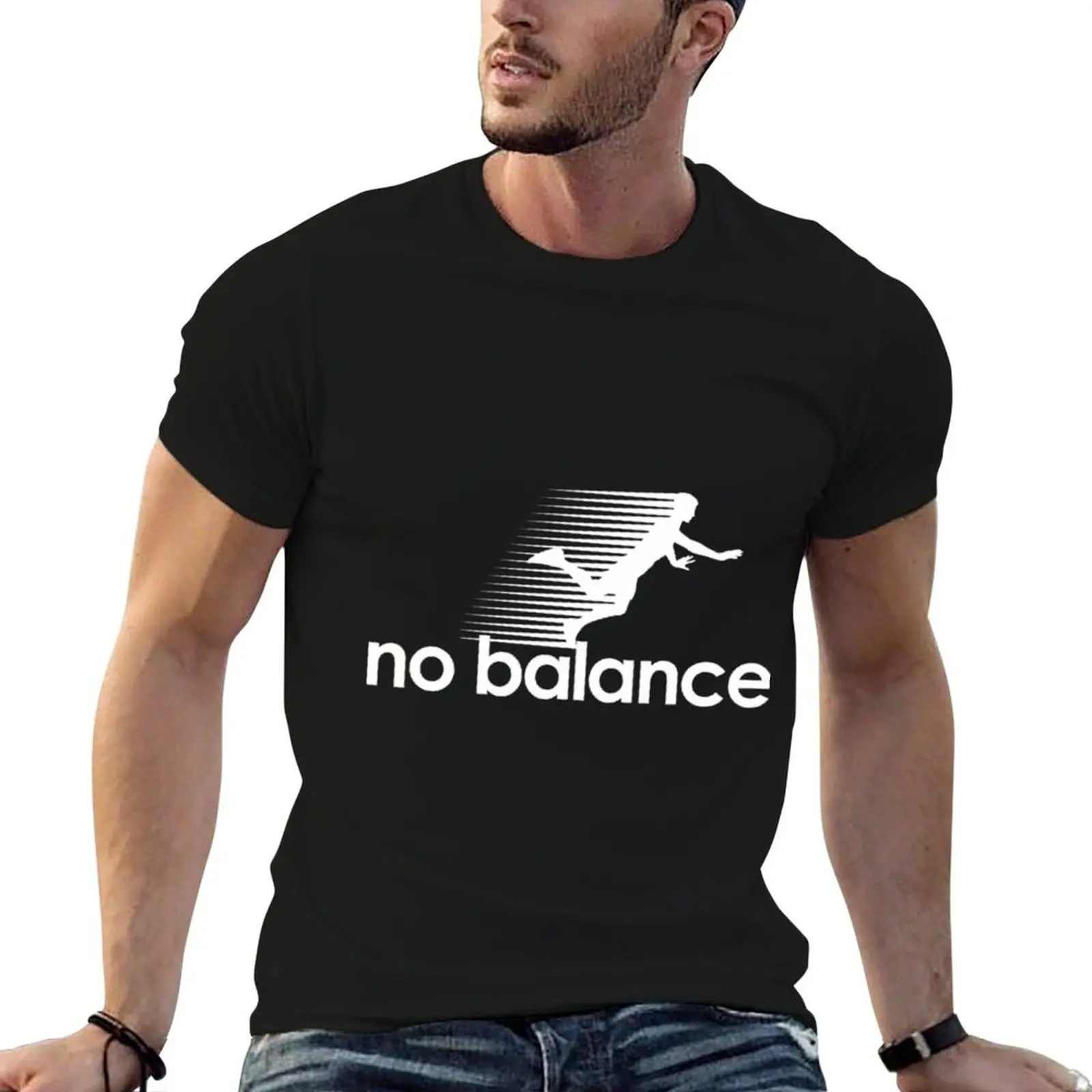 No Balance White\t T-Shirt Comfortable Work Wear Tee