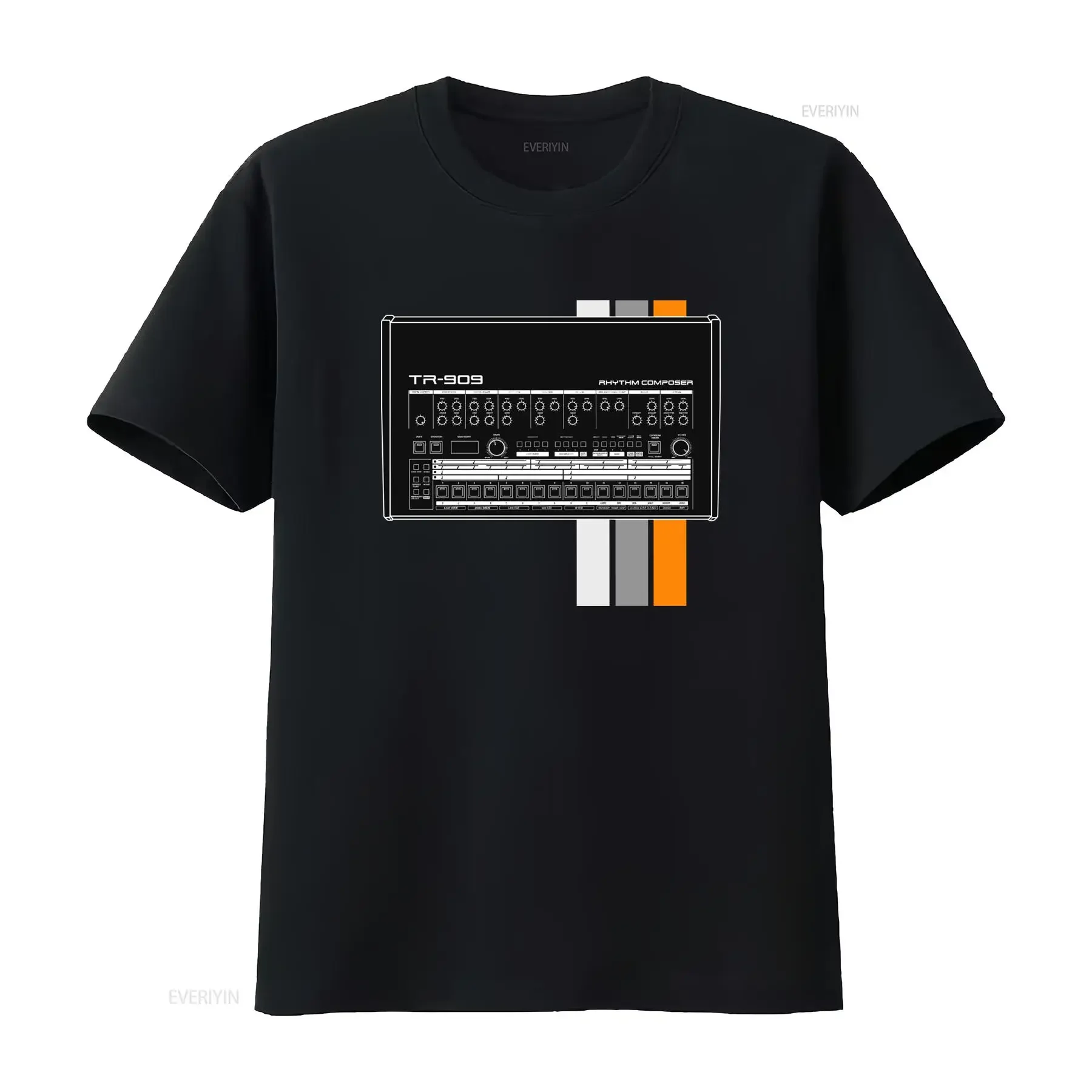 Tr 909 Dark Background T Shirt vintage Washed graphic Comfortable fashion Soft Top For Everyday Wear designer clothes Unisex