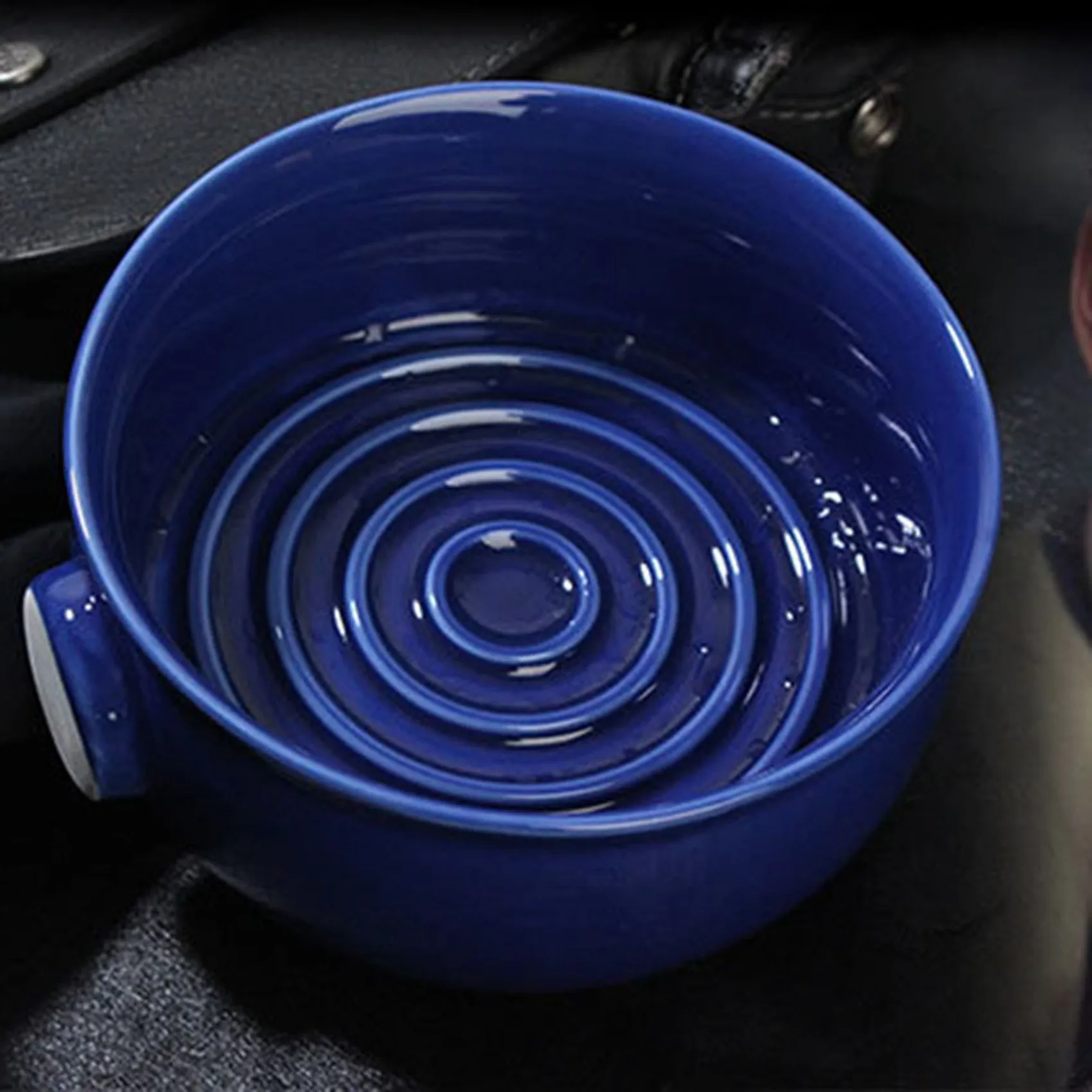 FZFZ 2X мужская кружка для бритья, чашка с резьбой, широкий рот, для бритвенной щетки и мыла для бритья, королевский синий и темно-синий