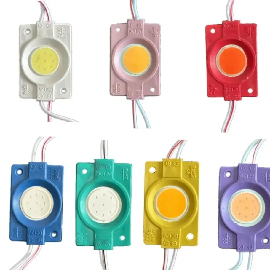 10 Pcs 12V LED Module Multicolour COB Light Christmas Decorations Shop Backlight Banner Warm White Red Blue Pink IP65 Waterproof