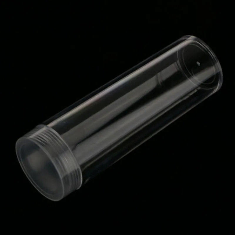 Practical Coin storage tube Holder Plastic Portable Tube Clear Protection Round Transparent 10pcs 30mm Collection