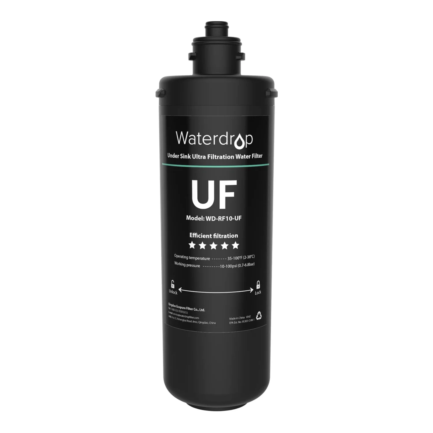 Waterdrop RF10-UF 0.01 Micron Replacement Filter Cartridge For 10UA/10UA-UF/10UB/10UB-UF Under Sink Water Filter