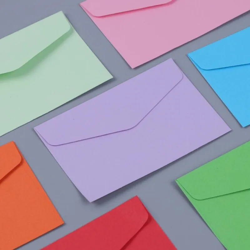 20pcs/lot Mini Envelopes 115mm*80mm Candy Color Mini Envelope Fourteen Selections Paper Korean Stationery Giftchrismas