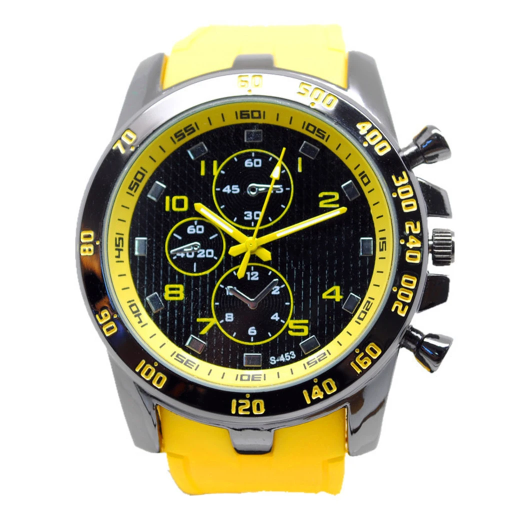 Men Sports PU Strap Wristwatch Male Analog Life Waterproof Date Calendar Outdoor Alloy Watch