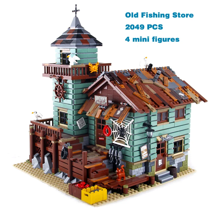 

Fisherman's Fishing House Model Building Blocks, Compatible Bricks, Birthday and Christmas Toys and Gifts for Kids