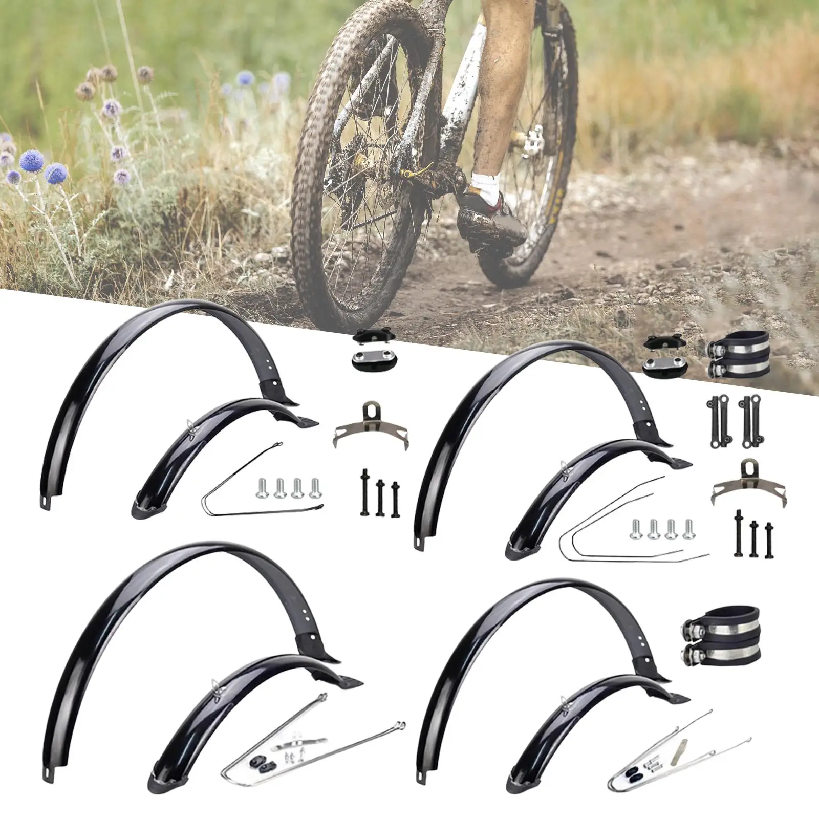 Mountain Bike Mudguards Cycling Set for 24 inch Tires Cycling Accessories