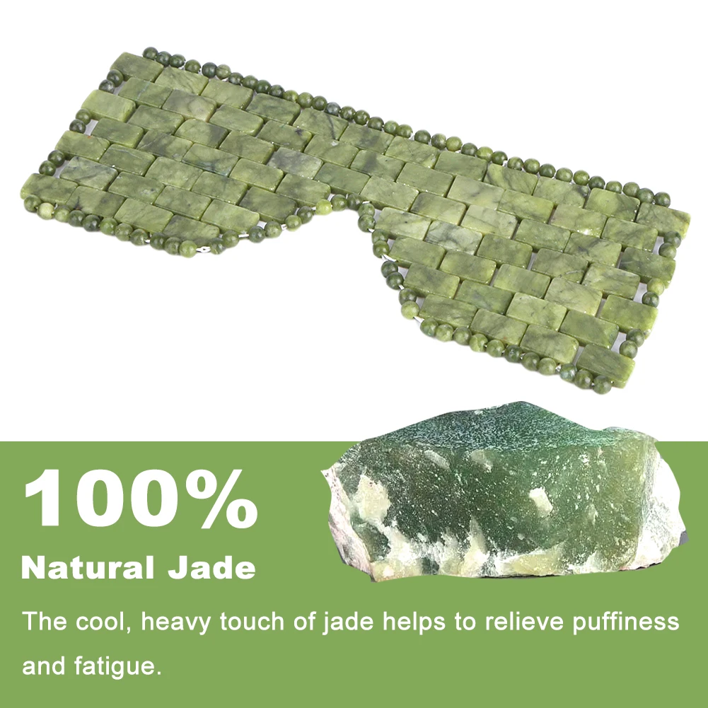 

Jade Eye Mask Sleeping Eye Mask Alleviate Puffiness Jade Stone Eye Cover Relieve Wrinkles Anti-Aging for Hot & Cold Therapy