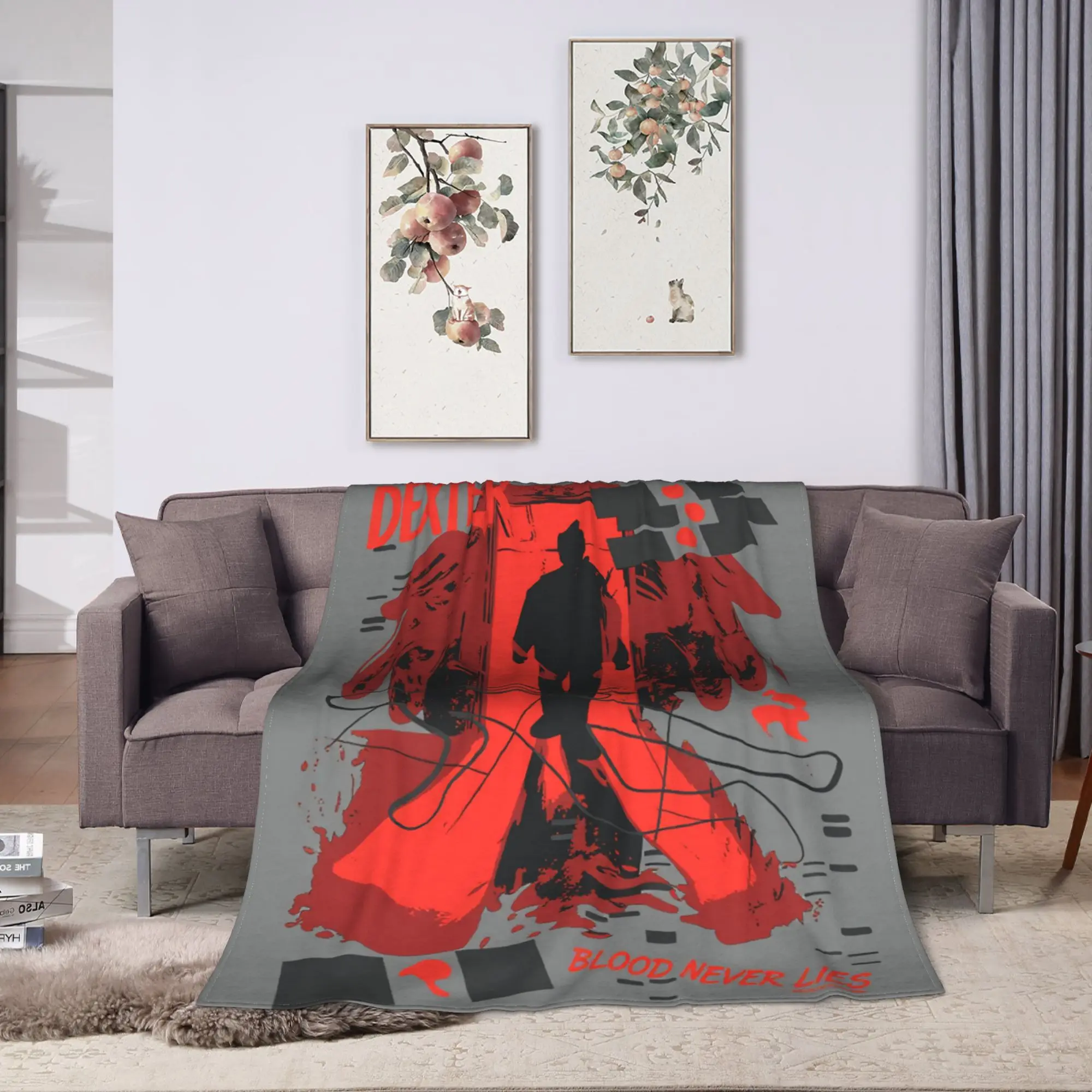 D-dexters M-morgang Blood Never Lies Blankets Quality Warm Soft  Throw Blanket Airplane Travel Couch Chair Sofa Bed Bedspread