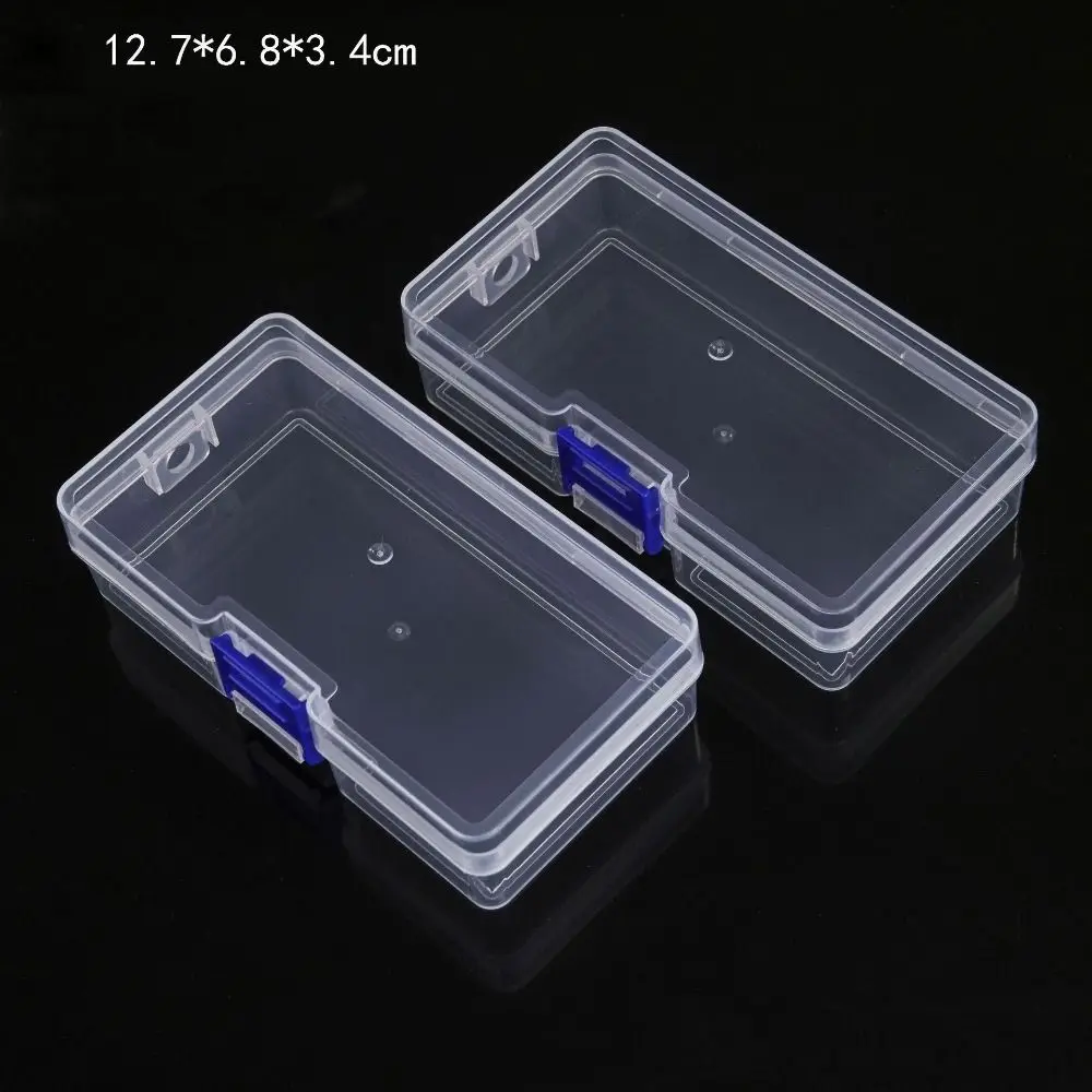 New Square Transparent Storage Box Plastic 10 Sizes Small Items Case Transparent Fishing Tools Accessories Packing Boxes