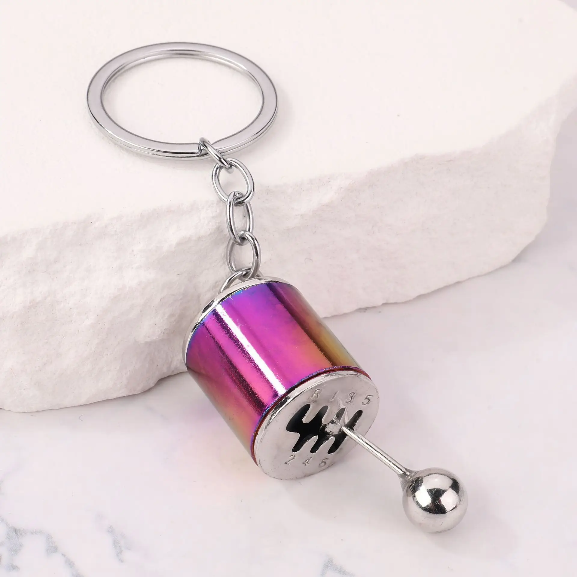 Mini Turbo Turbocharger Keychain Car-styling Keyring Gear Gearbox Pendant Keychain Stick Knobs Keyring Shift Metal Fidget Toys