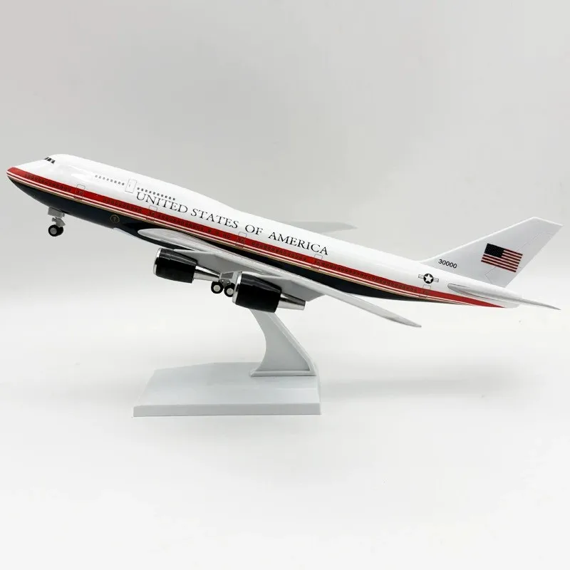 New 30cm Aircraft Models Air Force One B747-200 Diecast Plastic Model Airplanes 1/250 Scale Planes For Aviation Fans Collection