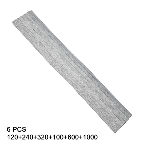 Imagen 2 del producto Barra niveladora de haz de traste de cuello de guitarra, herramientas Luthier con 6 uds de papel de lija de acero inoxidable, guitarra de pulido versátil de aleación de aluminio