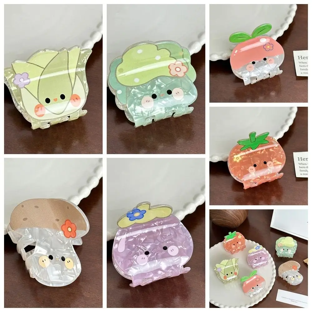 Summer Korean Style Vegetable Hair Clip Sweet Tomato Small Shark Clip Mini Carrot Acetic Acid Claw Clip Headwear image 2