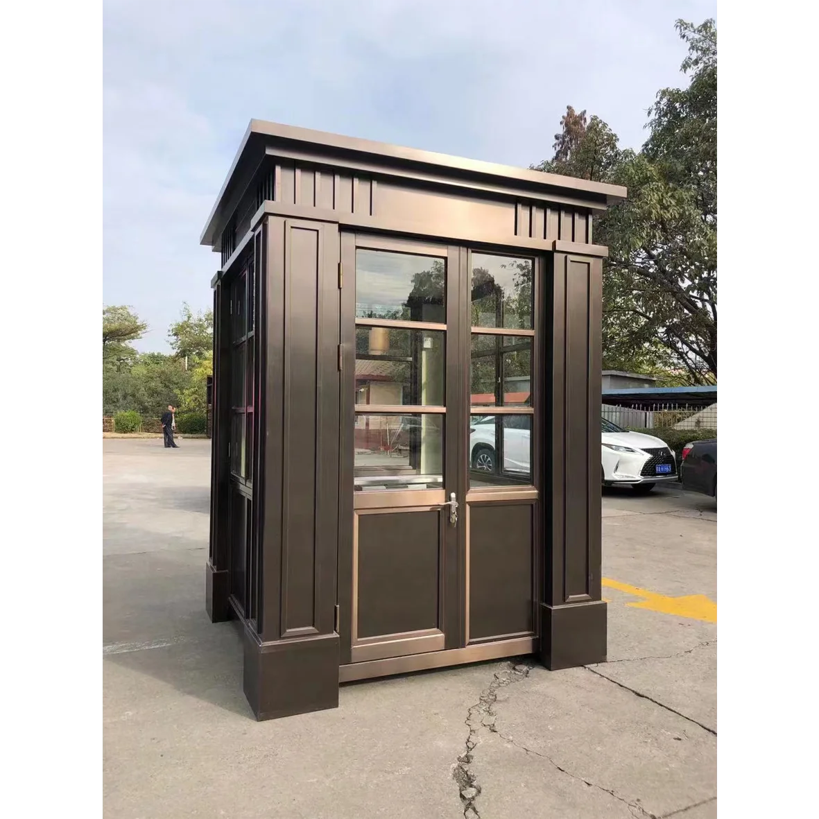 Stainless Steel Guard Booth for Aliexpress, Security Cabin Portable Booth, Durable Waterproof Outdoor Use