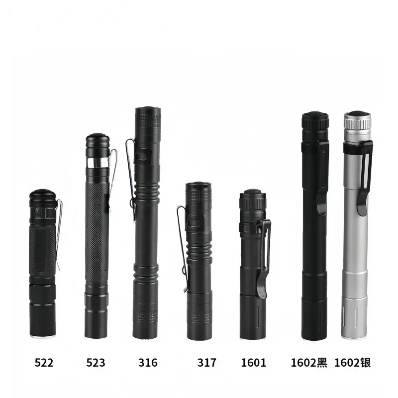

JIASHUAIXIN LED Portable Mini Pen Flashlight with Clip 3 Lighting Modes Zoomable Pocket Bright Flashlight