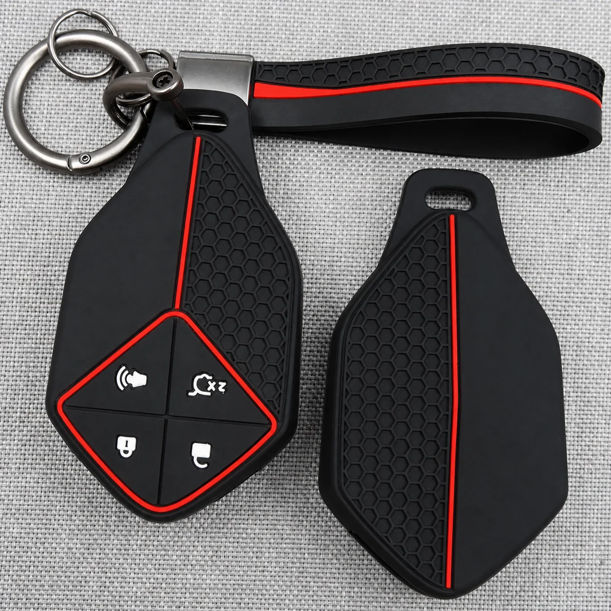 For Changan Deepal S7 S07 S09 SL03 S05 G318 2024 2025 Remote Key Case With Ring Strap Textured Scratch Resistant Easy Install