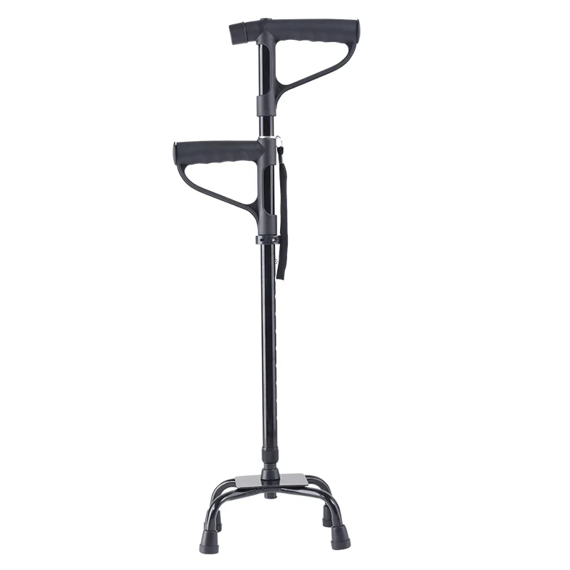 

The elderly crutch big four-legged walking stick non-slip