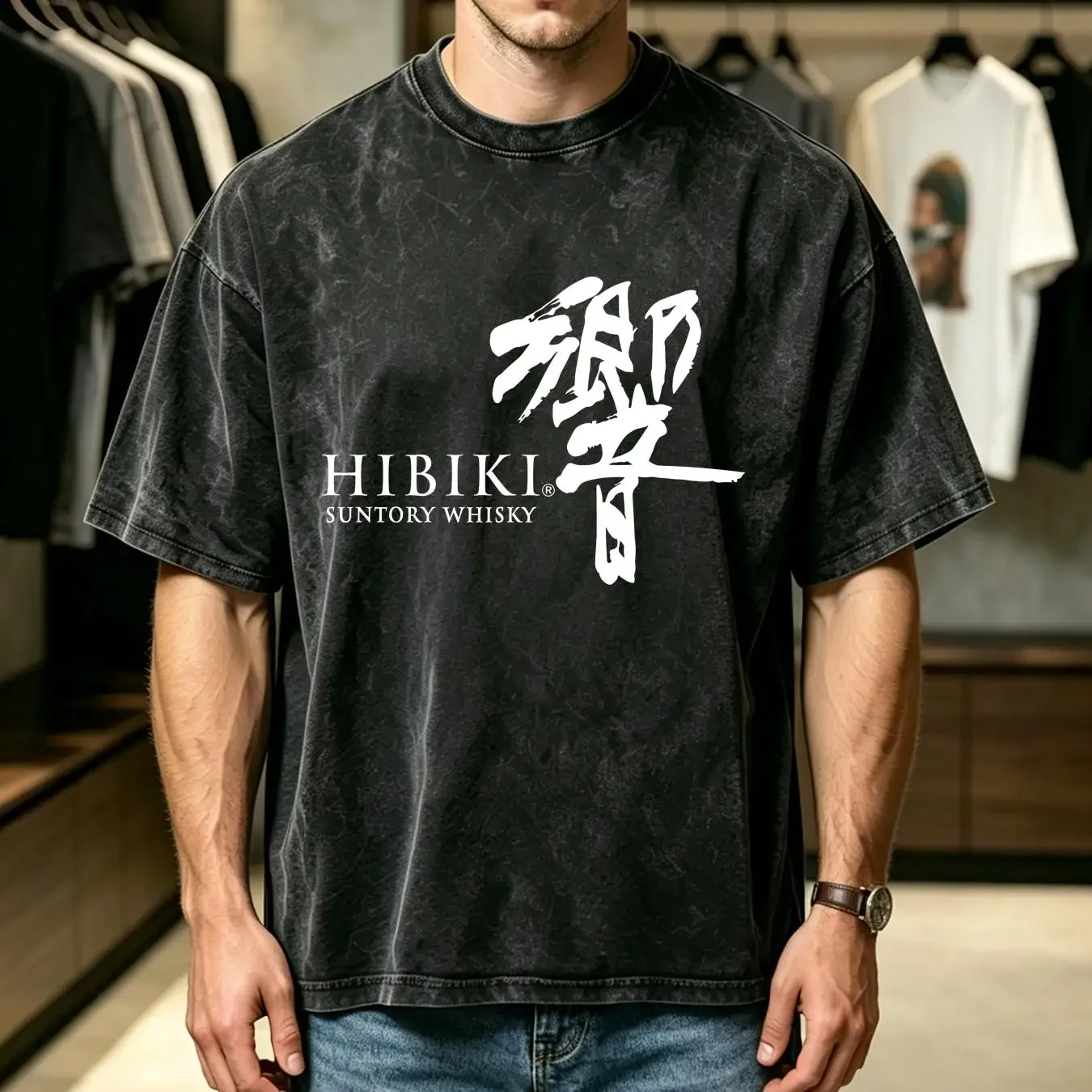washed T Shirt Hibiki Whisky Japan Alcohol Cocktail Suntory Yamazaki Black Size S To 5X long or short sleeves vintage Washed