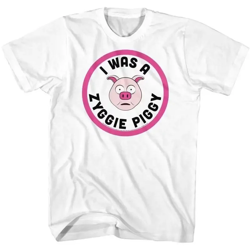 A745 Bill And Ted I Was A Zyggie Piggy White T Shirt