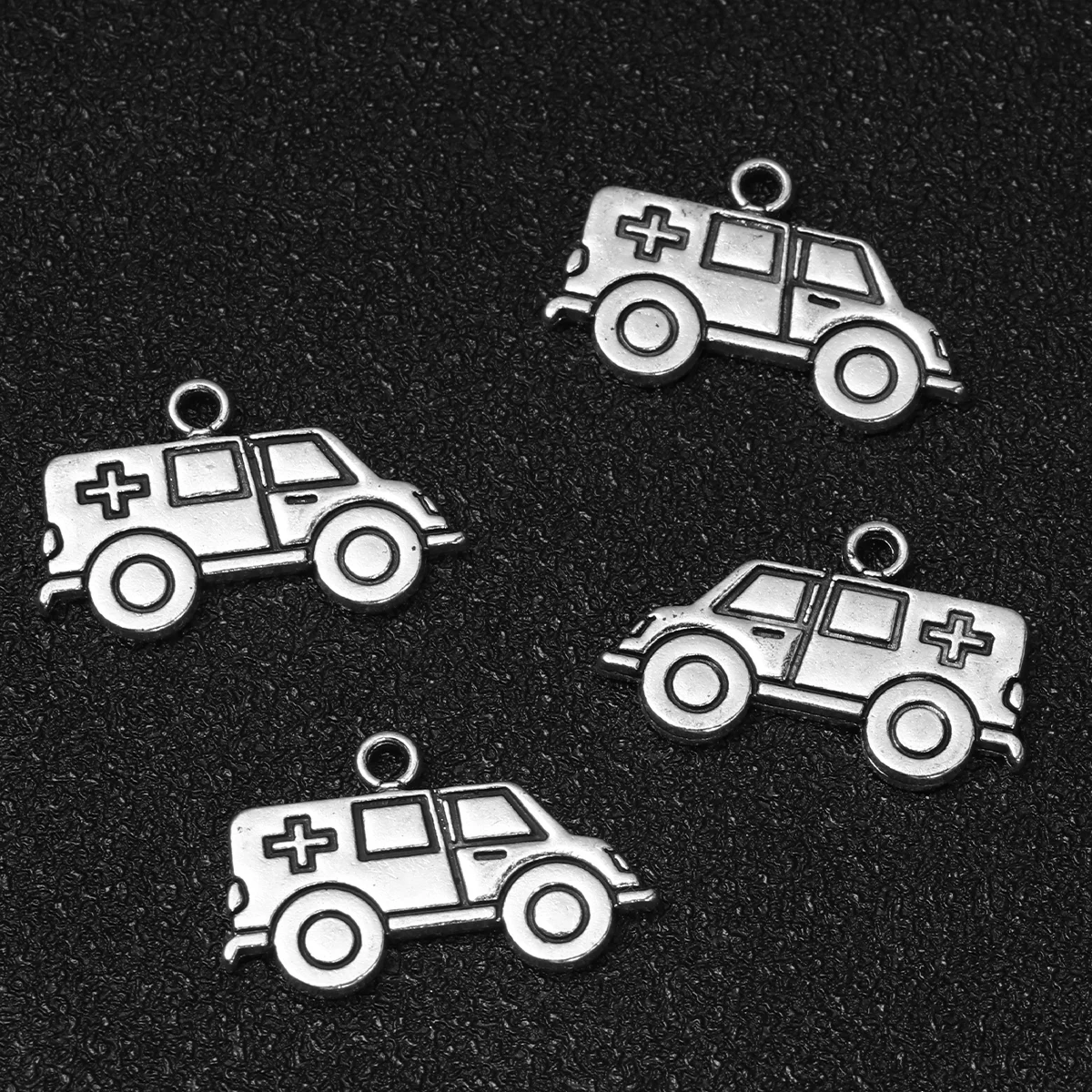 50pcs DIY Alloy Pendant Charms Hospital Theme Design Jewelry Accessories Clothes Supplies Pendant for Adults Boys Girls (Ambulan