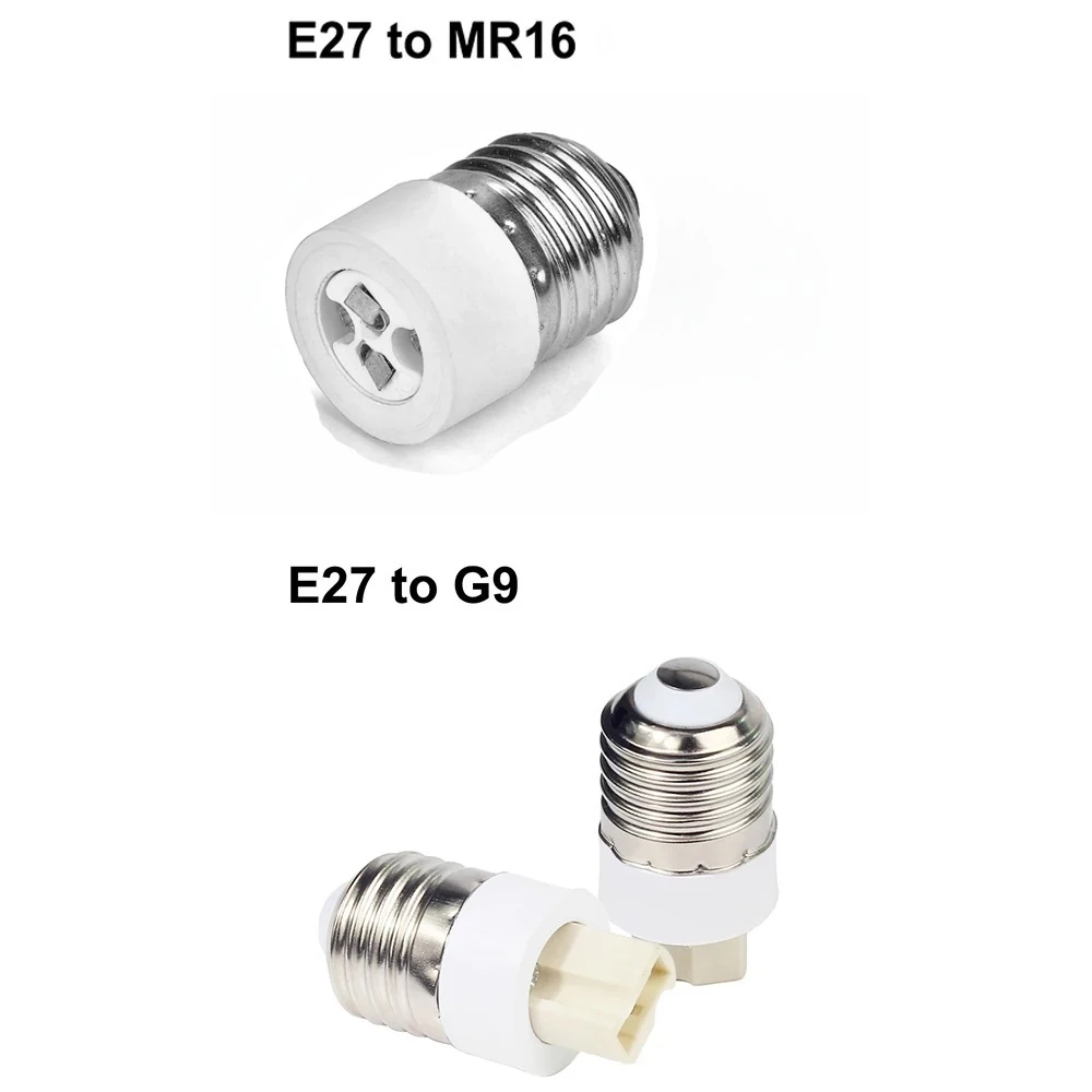 1PC Lamp Holder Converter E27 Male to E14 E40 B22 MR16 G9 G24 GU10 Female Light Bulb Socket Extend Adapter Converter Fittings