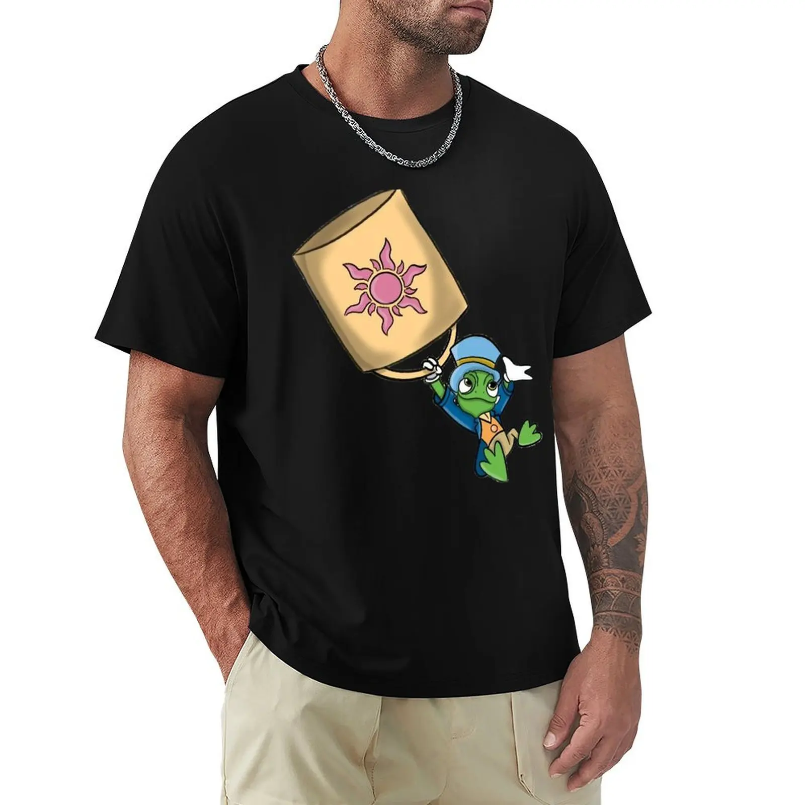 

Pascal Jiminy Cricket T-Shirt gifts for boyfriend rapper graphic tees Short sleeve tee men clothes