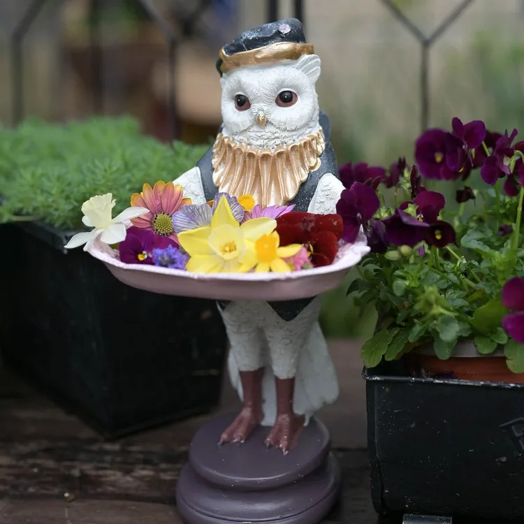 Resin Crafts Owl Storage Tray Home Garden Garden Decoration Crafts Ornaments