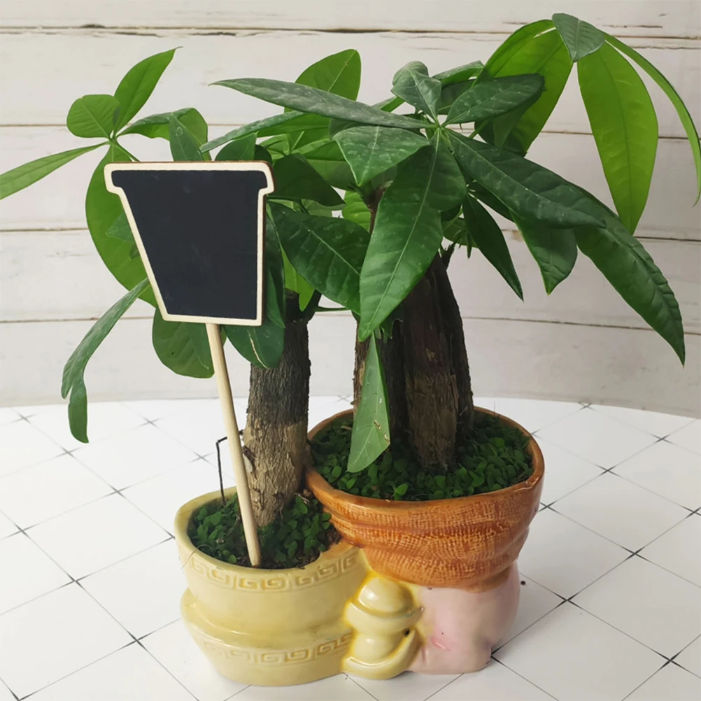 

20pcs Chalkboard Signs Mini Chalkboards Blackboard Sign Wood Table Tent Signs for Food Labels Party Buffet Plant Label Stakes