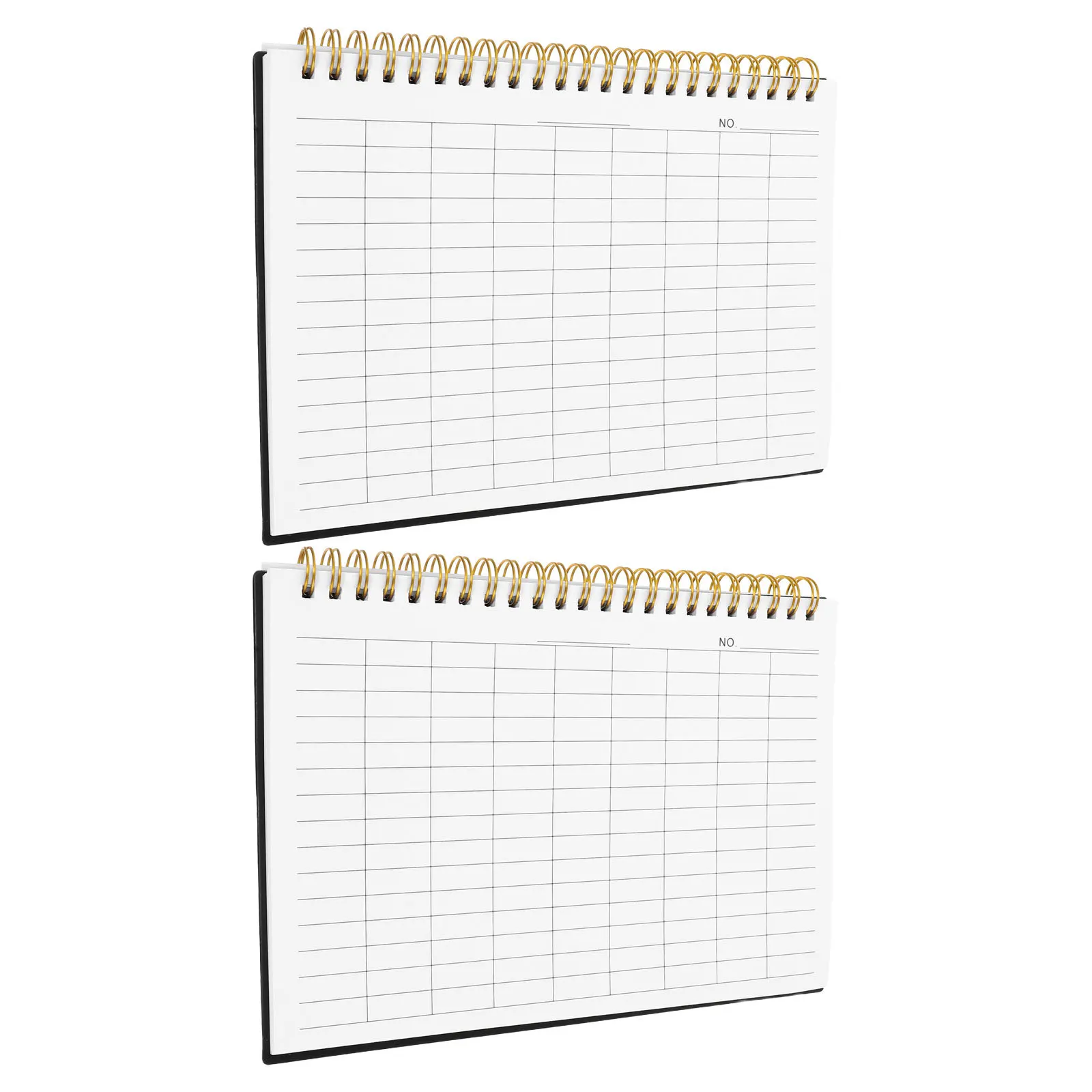 Planificador de cuaderno de presupuesto, páginas rayadas, tapa dura encuadernada de doble cable, cubierta de Pp resistente para inventario de contabilidad de negocios en el hogar, 2 uds.