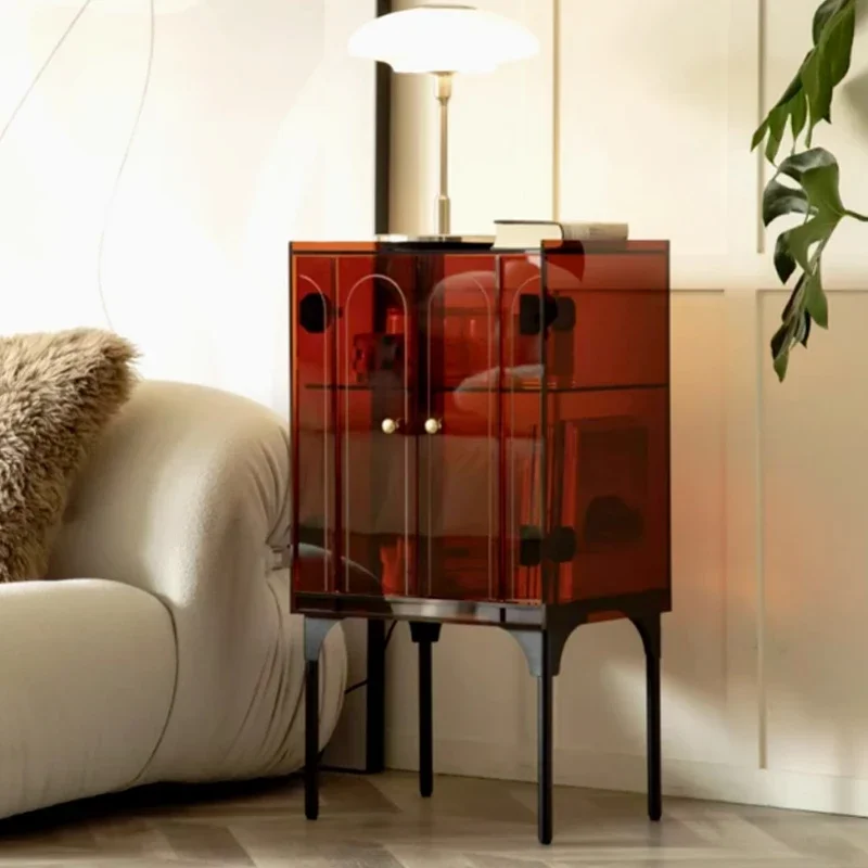

Acrylic French dining side porch cabinet Multifunctional storage Home bedroom Sofa side cabinet