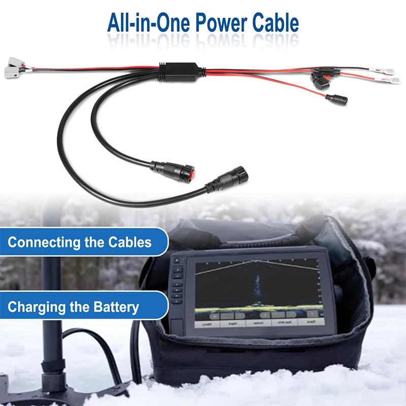 010-12676-40 Замените универсальный кабель питания Garmin, совместимый с Panoptix LiveScope и системой комплектов для зимней рыбалки