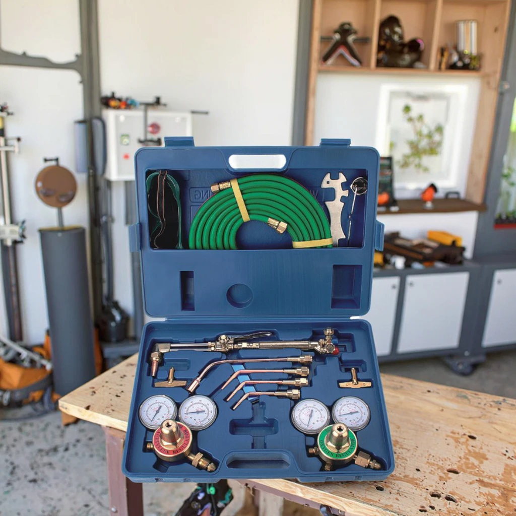 Ensemble de torche de découpe à gaz portable avec boîte en plastique