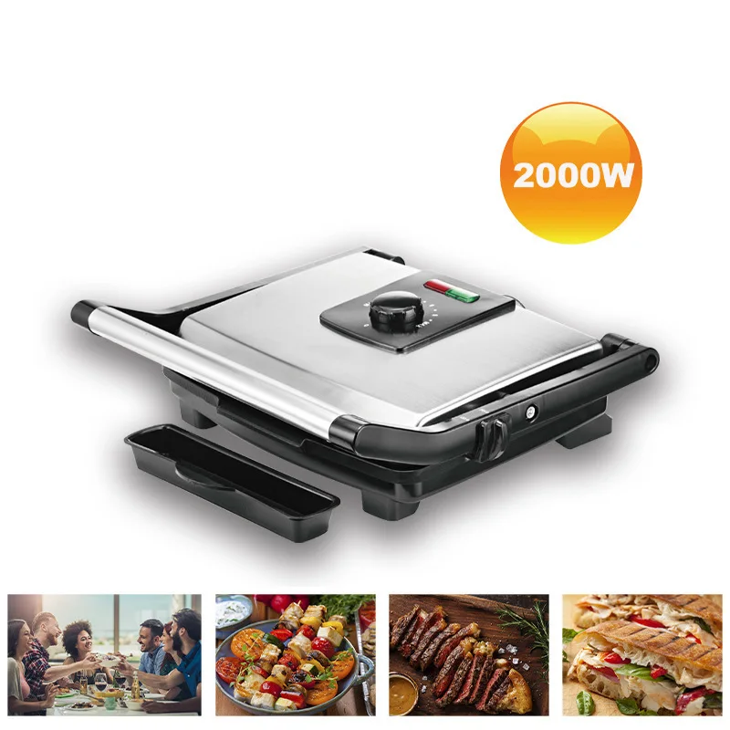 

Household Oven Grill Machine Bread Maker 2000W Steak Maker Sandwich Maker Non-stick Plate Electric Oven Grill Plate