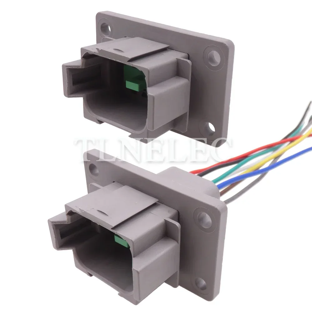 8 Pin Way Automobile Large Current Sealed Plug with Wires Auto Power Connector With Flange Car Wire Cable Socket DT04-8P-L012
