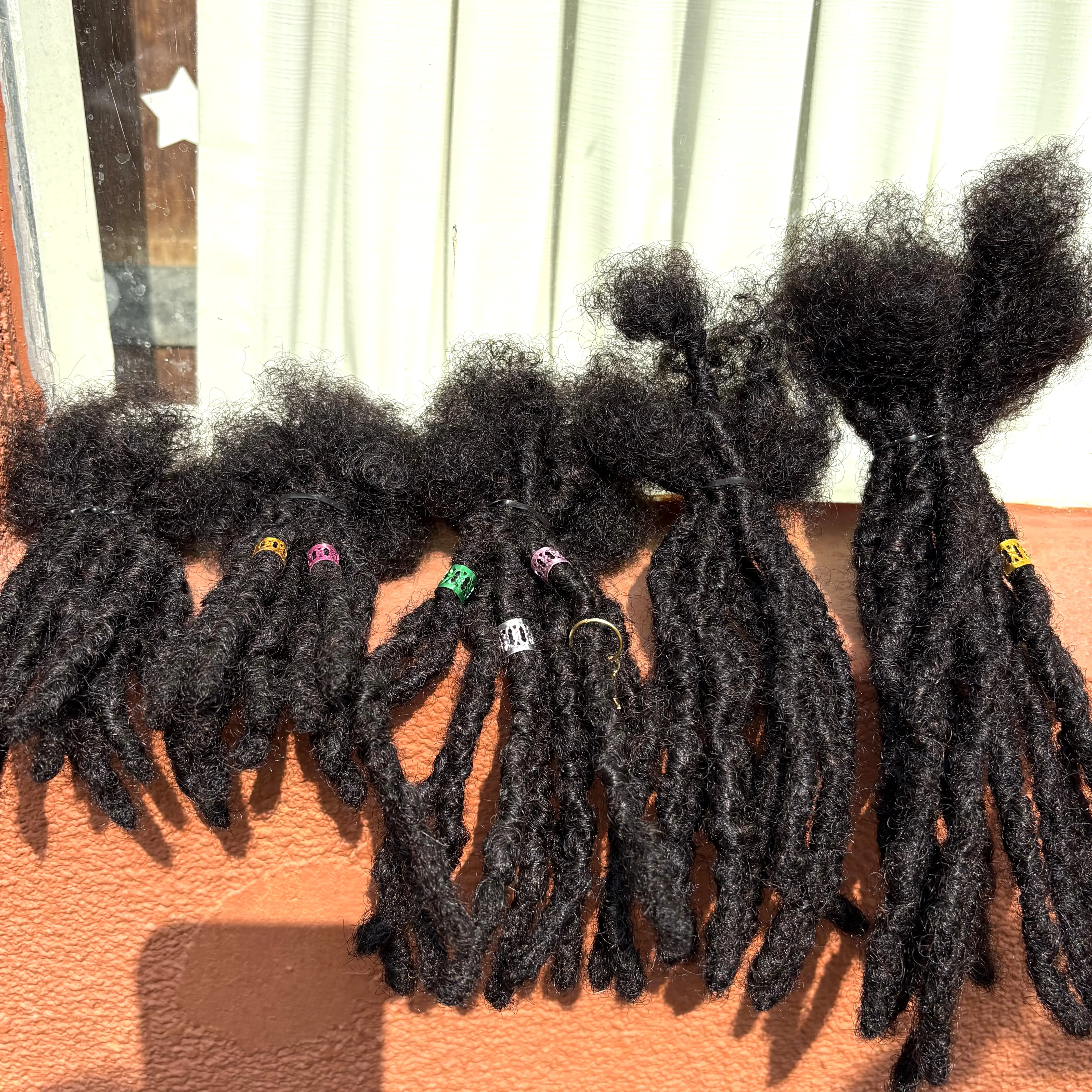 

0.6cm 4-8inch Regular Loc Extension Human Hair Handmade Natural Inter Loc Dreadlock Extensions for Men Women Kids Can Be Dyed