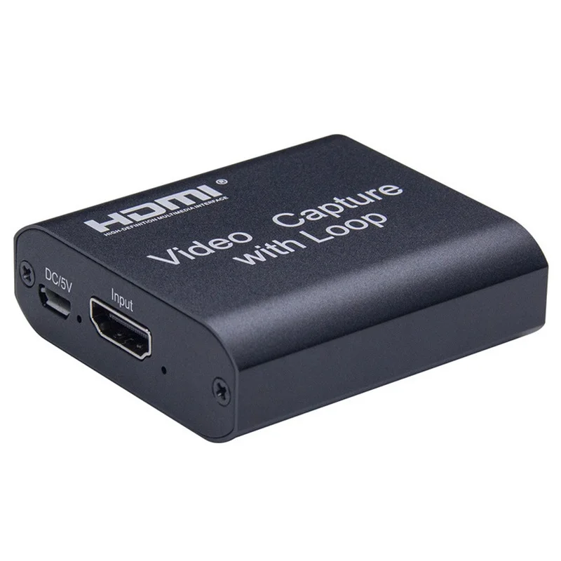 Tarjeta de captura de vídeo 4K 60Hz HDMI 1080p, dispositivo de captura de juegos de mesa, caja grabadora para transmisión en vivo, grabación de vídeo en bucle