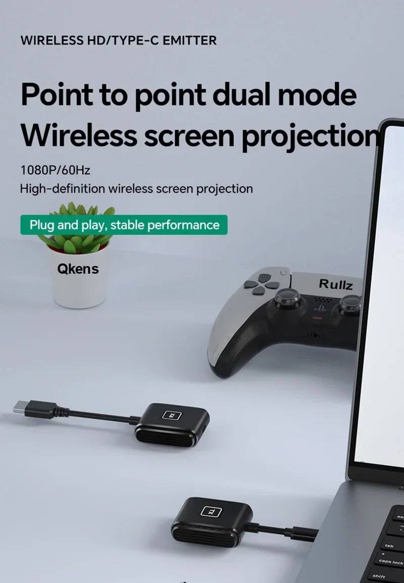 TV Stick 50m Typ C Bezprzewodowy przedłużacz HDMI Nadajnik i odbiornik wideo Adapter wyświetlacza do Iphone Laptop PC do projektora TV