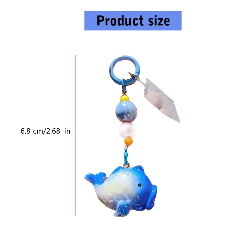 Portable Kiss Fish Keychain Accessory Delicate Fish Pendant Key Rings Delicate Kiss Fish Keychain for Couples